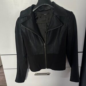 Tahari Black Leather Jacket